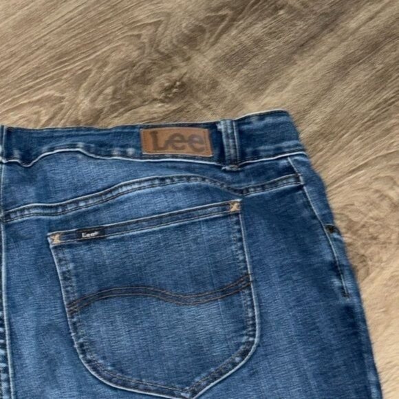 Lee Womens Regular Fit Boot Cut Mid Rise Jeans 20W P Blue Denim - Picture 7 of 12